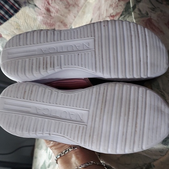 Nautica Kids Girls Pink/Black Metallic Sneaker  Athletic Running Shoes Sz 2 - Picture 13 of 14